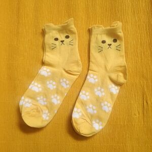 Cat Paw Print Socks for Adults - 2 Pairs